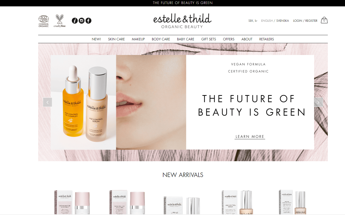 Estelle&Thild官网 瑞典有机护肤品牌Estelle Thild